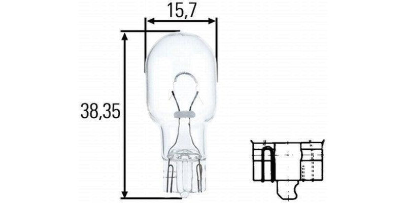 Hella Wedge Bulb -W16W (8Ga-008246-001) - Modern Auto Parts