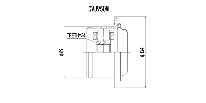 Inner Cv Joint Audi A3 1.8,Golf 4,Jetta 4 1999-2005 at Modern Auto Parts!