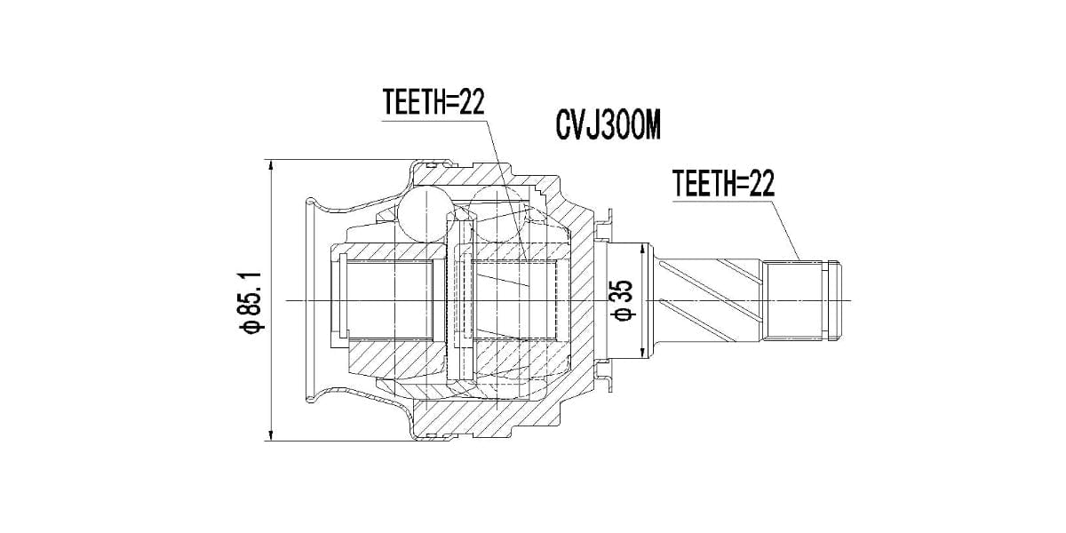 Inner Cv Joint Chev Utility 1.4,Opel Astra 140,160I,Corsa 140I,Kadett,Monza 1980-1984,1987-1993,1996-2004 at Modern Auto Parts!