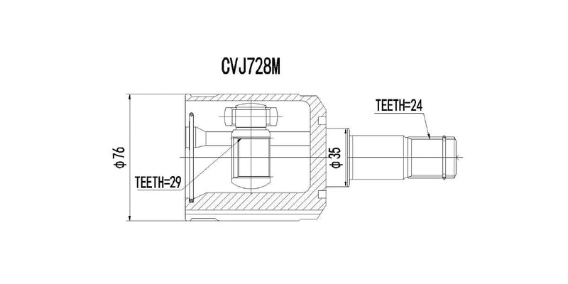 Inner Cv Joint Ford Laser 1.3L,1400,1500,1600,Meteor,Rustler,Bantam 1988-2003 at Modern Auto Parts!