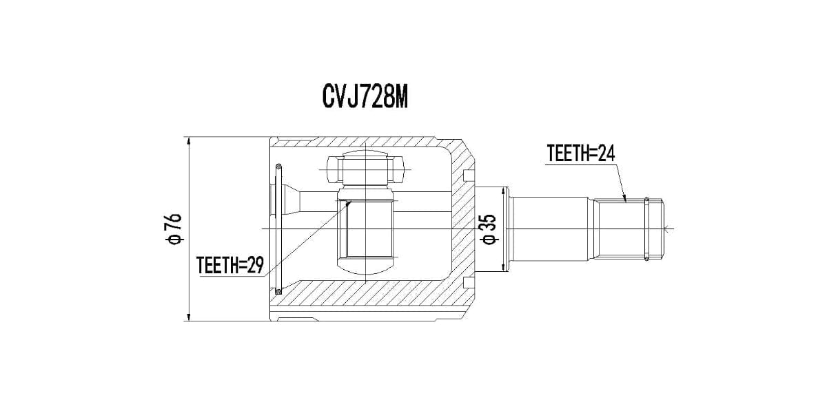 Inner Cv Joint Ford Laser 1.3L,1400,1500,1600,Meteor,Rustler,Bantam 1988-2003 at Modern Auto Parts!