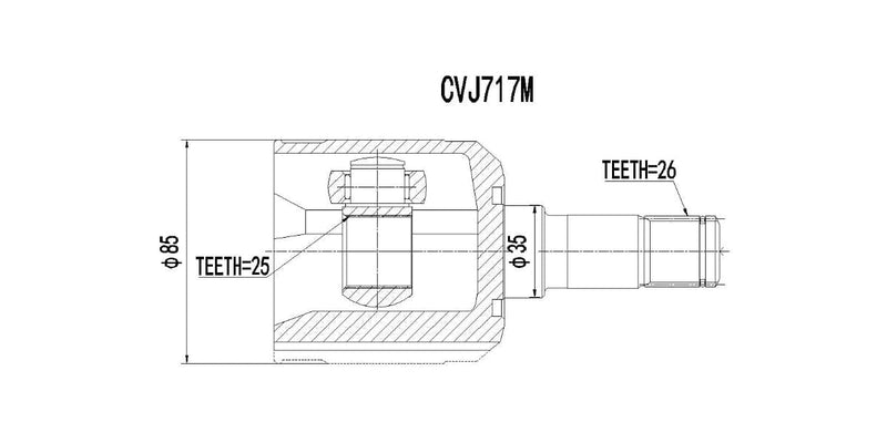 Inner Cv Joint Ford Laser 2.0,Meteor 2.0,Mazda 323 1991-2002 at Modern Auto Parts!
