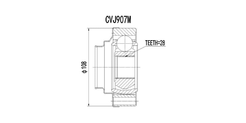 Inner/Outer Cv Joint Alfa 156 2.5 V6,Audi 100,200,500.Golf 4,Jetta,Passat.Touran,Kombi 1985-2005 at Modern Auto Parts!