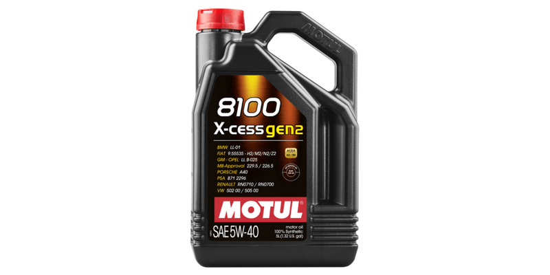 Motul 8100 X-Cess Gen 2 5W40 5L Engine Oil