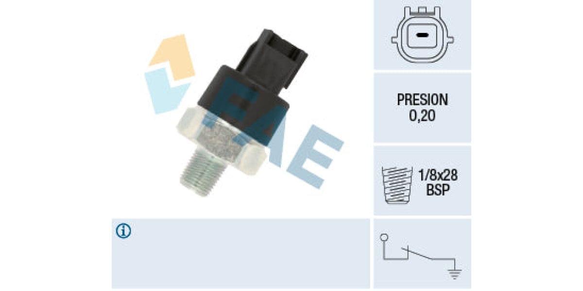 Oil Pressure Switch 0.2 1/8X28Hbsp Nissan (H16De,Mr20De,Yd22Eti,Qr25De,Ka24De,Yd25Ddti,Vq40De) (FAE 12555)