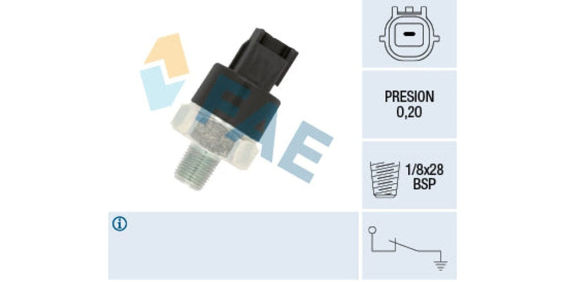Oil Pressure Switch 0.2 1/8X28Hbsp Nissan (H16De,Mr20De,Yd22Eti,Qr25De,Ka24De,Yd25Ddti,Vq40De) (FAE 12555)