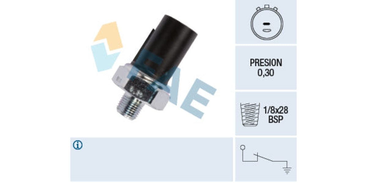 Oil Pressure Switch 0.3 1/8X28Hbsp Hyundai,Kia (G4Hg,D4Ea,D3Ea,D4Fa,G4Fa,G4Fc,,G4Fg,D4Fd,D4Eb,G6Ba) (FAE 12990)