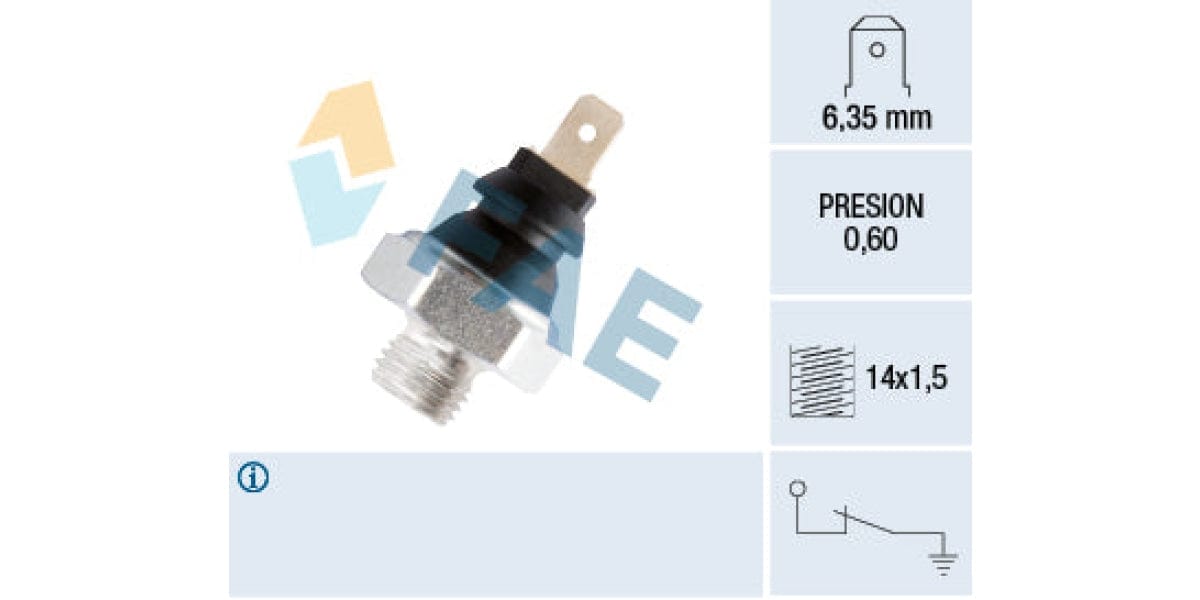Oil Pressure Switch 0.30 M14X1.5 Alfa Chev Fiat Uno Opel Kadett Renauklt R9 (Fae 11260F)