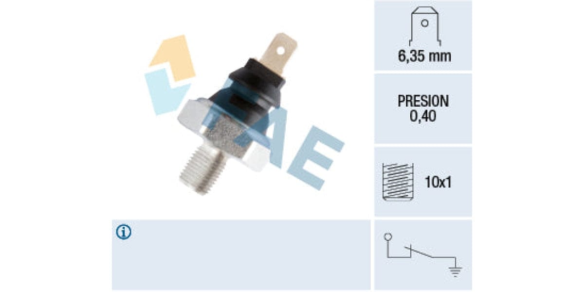 Oil Pressure Switch 0.40 M10X1.00 Vw Golf 2/3 Citi Golf (Hv,Ev,Kr,Aal,Acg,Aaa,Gy,Bbv,Bcs,Afx) (FAE 11070)