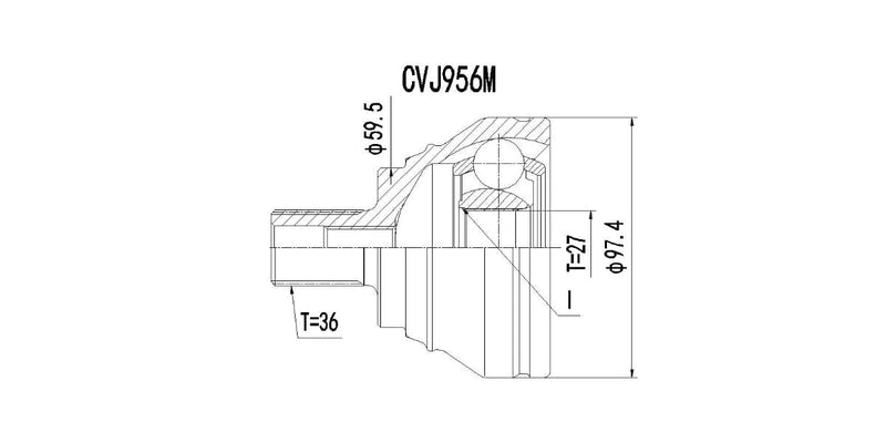 Outer Cv Joint Audi A3 1.4 Tfsi,Tt,Seat Altea,Golf 5,6,7,Scirocco,Caddy 2004-2016 at Modern Auto Parts!