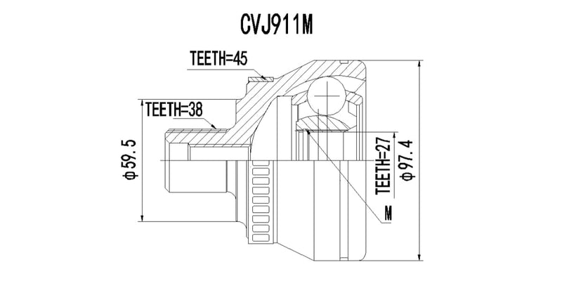 Outer Cv Joint Audi A4 1.8T,A4 2.0Tdi,3.0Tdi,Passat 2004-2011 at Modern Auto Parts!