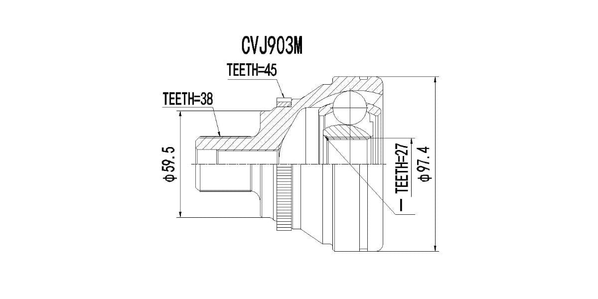 Outer Cv Joint Audi A4 2.8 V6,A6 4.2 V8 Quattro 1994-2004 at Modern Auto Parts!