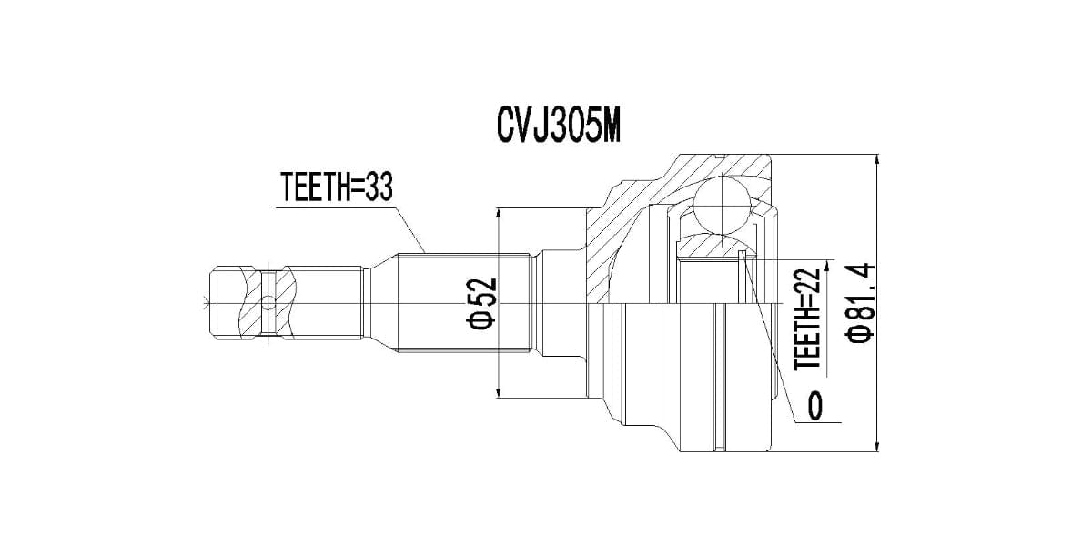 Outer Cv Joint Chev Optra 1.6,1.8 Opel Astra 1998-1999,2003-2011 at Modern Auto Parts!