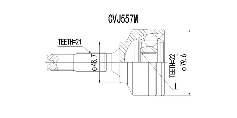 Outer Cv Joint Citroen C2 1.6I Vts,C3 1.6I,C4,Xsara 2001-2010 at Modern Auto Parts!