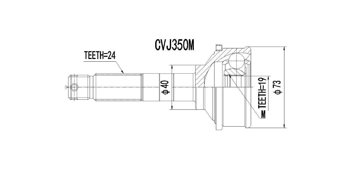 Outer Cv Joint Daihatsu Charade Cx,Turbo 1983-1985 at Modern Auto Parts!