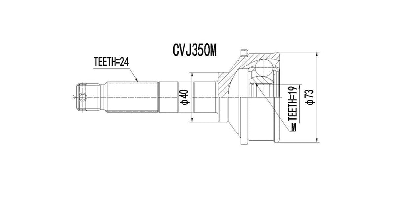 Outer Cv Joint Daihatsu Charade Cx,Turbo 1983-1985 at Modern Auto Parts!