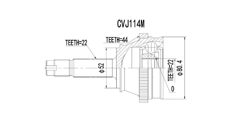 Outer Cv Joint Fiat Palio 1.6 El/Eh,Sienna 2000 2005 at Modern Auto Parts!