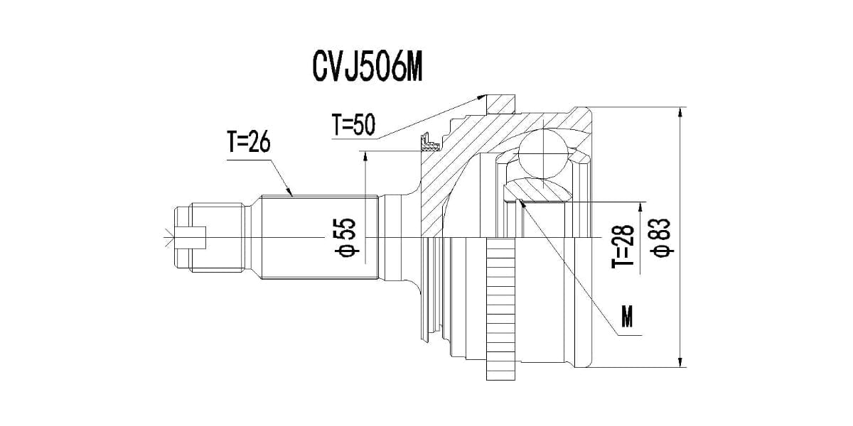 Outer Cv Joint Honda 150 Sohc,150I,160I,Civic 150I,160I,180I 1992-2003 at Modern Auto Parts!