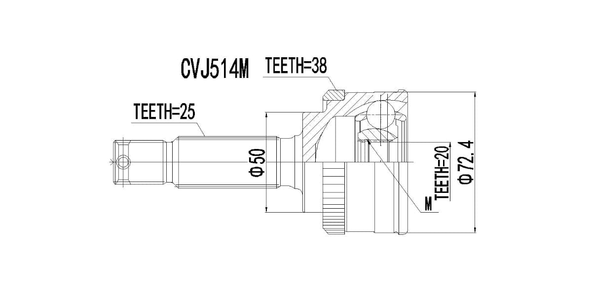 Outer Cv Joint Hyundai Atos 1.0I,1.1I,Matrix 1.8 1999-2013 at Modern Auto Parts!