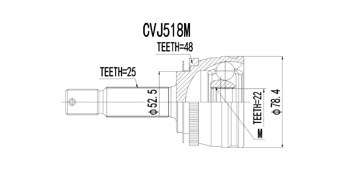 Outer Cv Joint Hyundai Getz 1.3,Getz 1.6 2003-2006 at Modern Auto Parts!