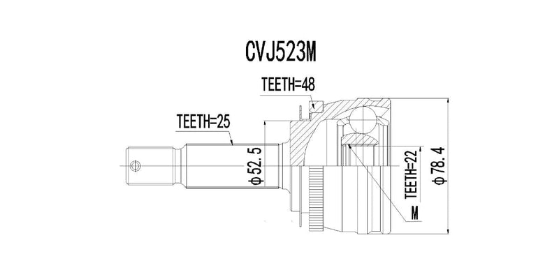 Outer Cv Joint Hyundai Getz 1.4,1.5Drci,1.6 2006-2012 at Modern Auto Parts!