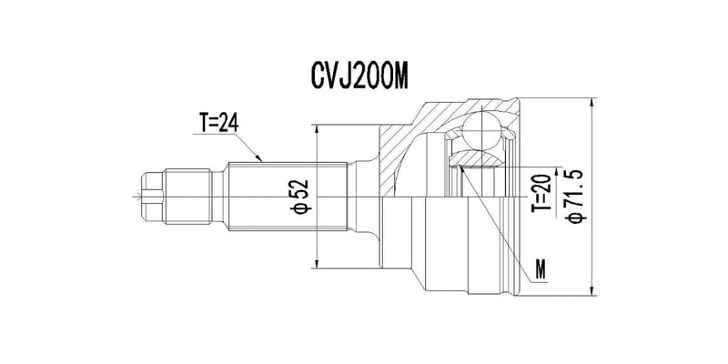 Outer Cv Joint Kia Picanto 1.1,Kia Pride 1.3 1997-2011 at Modern Auto Parts!