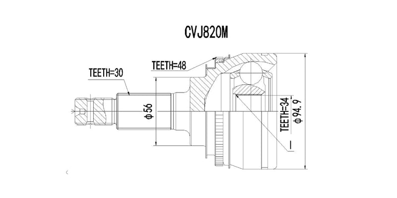 Outer Cv Joint Lexus Gs300,Ls400,Camry 300Sei,Camry New 1989-2000 at Modern Auto Parts!