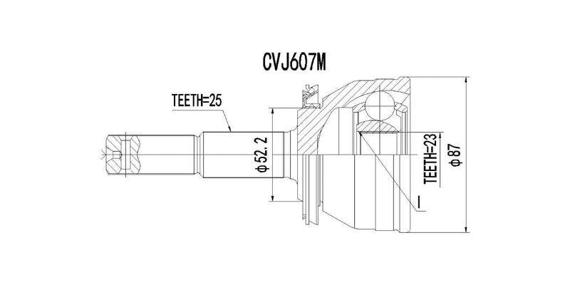 Outer Cv Joint Nissan Sentra 1.6 Gl,Gxe 1987-1992 at Modern Auto Parts!