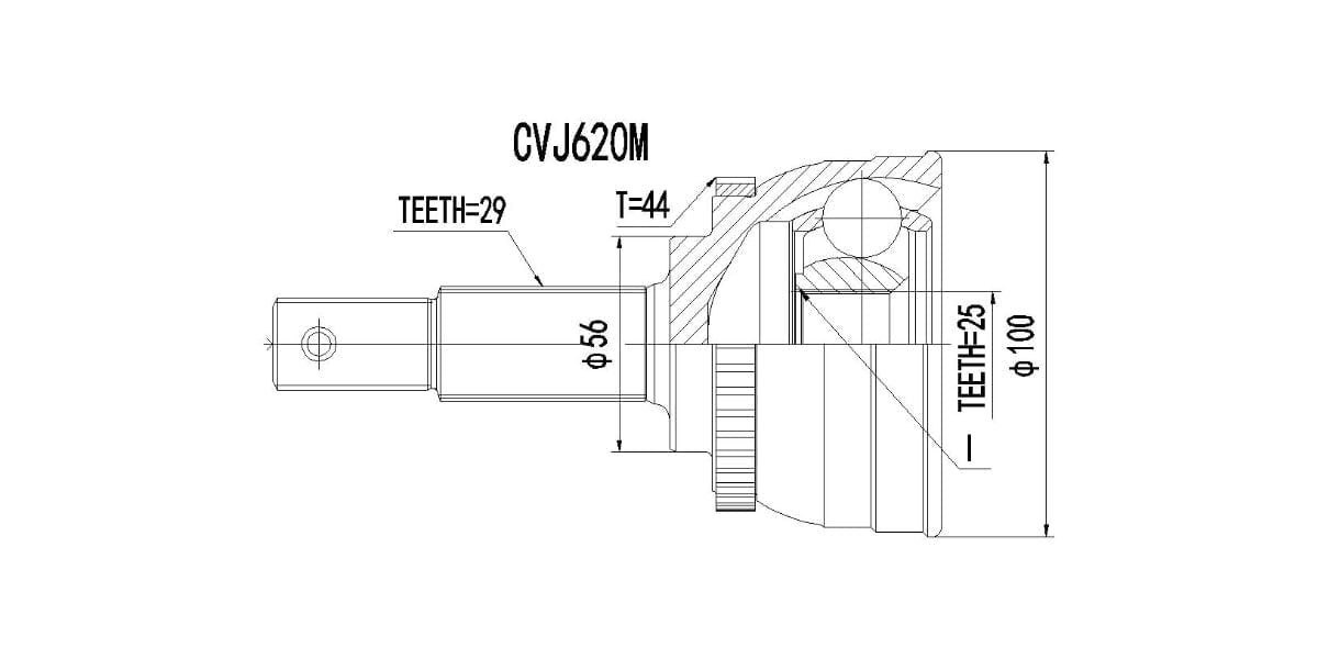 Outer Cv Joint Nissan X-Trail 2.0,2.2Td,2.5 2001-2008 at Modern Auto Parts!