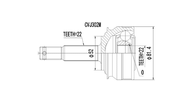 Outer Cv Joint Opel Ascona 1.3L,Astra,Corsa,Kadett,Monza 1980-1984,1987-1993,1996-2004 at Modern Auto Parts!