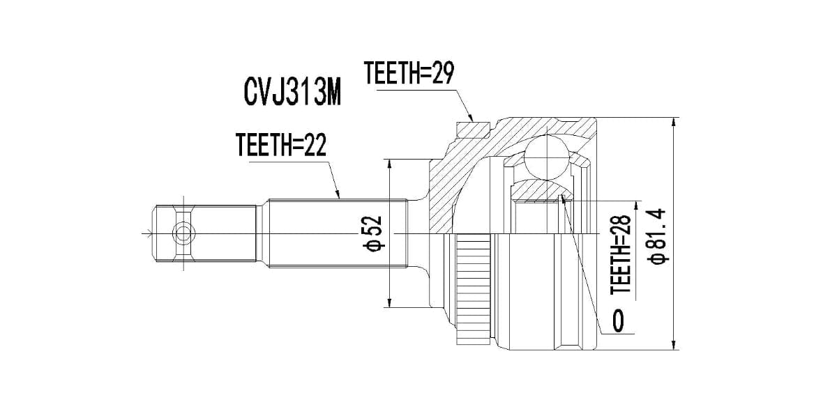 Outer Cv Joint Opel Corsa 1.3 Cdti,140I,1.7Dti,Tigra,Meriva,Combo 2003-2010 at Modern Auto Parts!