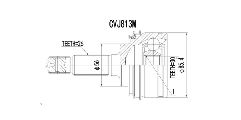 Outer Cv Joint Toyota Corolla 1.6 Rsi,Rxi 1997-2002 at Modern Auto Parts!