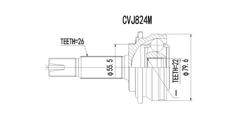 Outer Cv Joint Toyota Yaris 1.0 12V,1.3 2005-2016 at Modern Auto Parts!