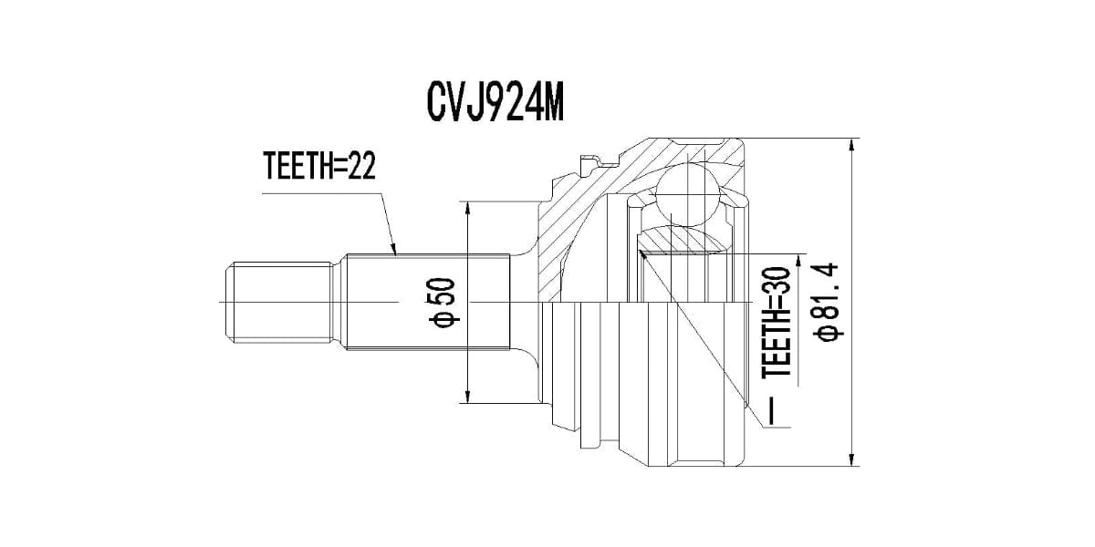 Outer Cv Joint Vw Citi Golf,Jetta,Passat,Fox,Seat Ibiza at Modern Auto Parts!