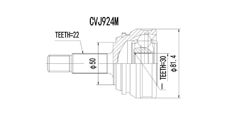 Outer Cv Joint Vw Citi Golf,Jetta,Passat,Fox,Seat Ibiza at Modern Auto Parts!
