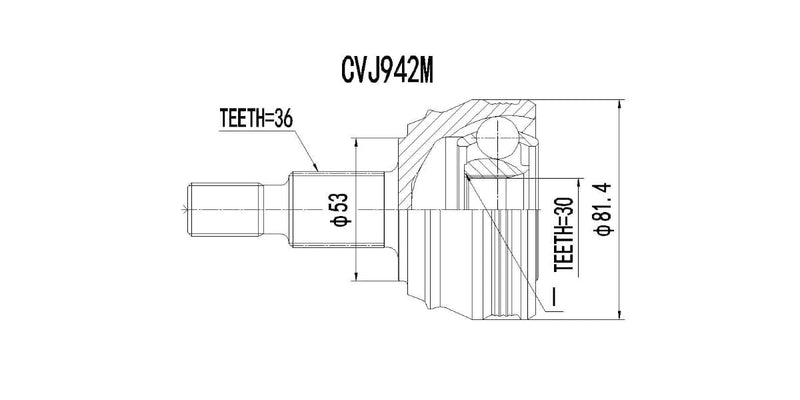 Outer Cv Joint Vw Golf 4 1.6I,Jetta 4 1999-2004 at Modern Auto Parts!