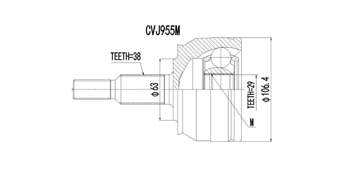 Outer Cv Joint Vw Kombi T5 2.0 Tdi,T5,Transporter 2004-2016 at Modern Auto Parts!