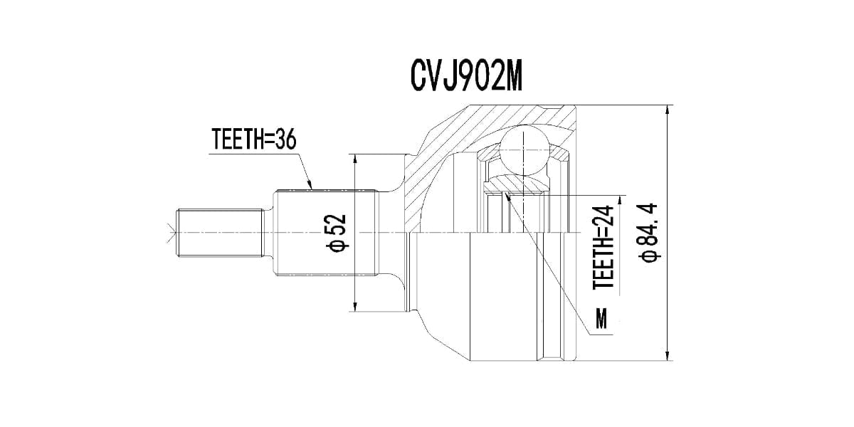 Outer Cv Joint Vw Polo 1.4 Tdi,1.6I,1.9Tdi,Calssic,Vivo 2002-2005,2009> at Modern Auto Parts!