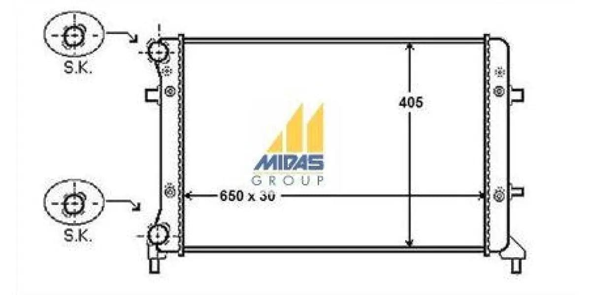 Radiator Audi A3 Vw Golf 5( Behr-Hella ) 6509972 ~Modern Auto Parts!