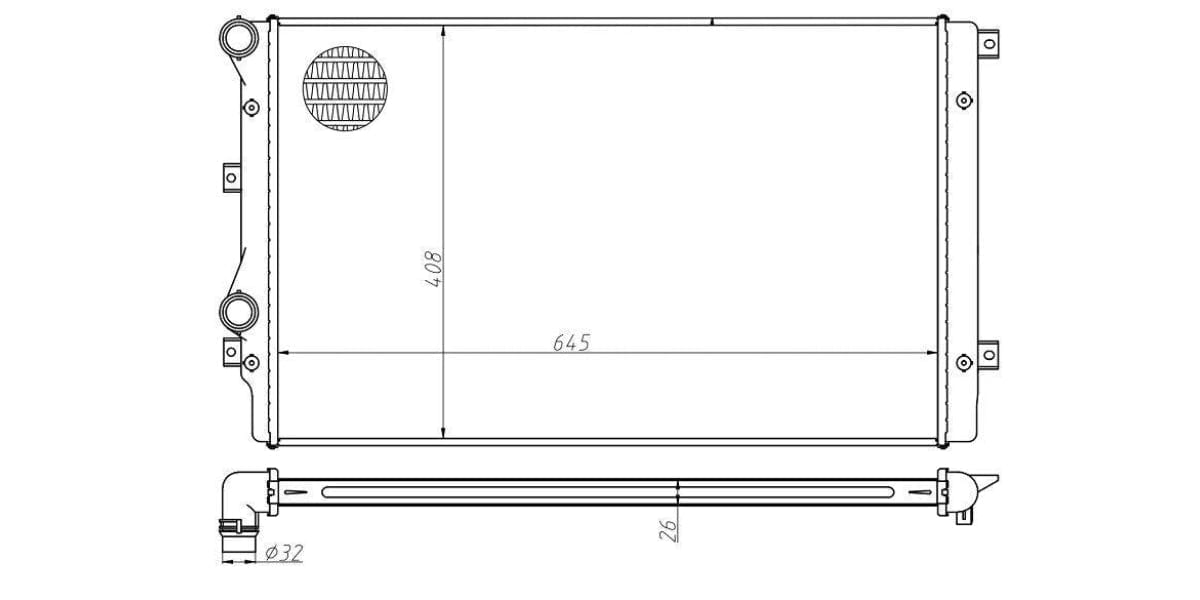 Radiator Audi A3,Vw,Passat,Golf 5,6,Jetta 5,6 Cax,Bls,Bxe,Cav,Cnw,Bkc,Bmy,Avq,Bjb 2008-2016> at Modern Auto Parts!