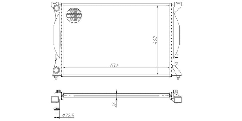 Radiator Audi A4 1.8T,1.9Tdi,2.0,2.0Tdi Bfb,Amb,Bex,Avf,Awx,Alt,Blb,Bna,Bgb,Bwe 2001-2008 at Modern Auto Parts!