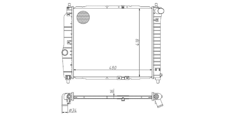 Radiator Chev Aveo 1.5 Ls,Lt F15S3 2003-2008 at Modern Auto Parts!