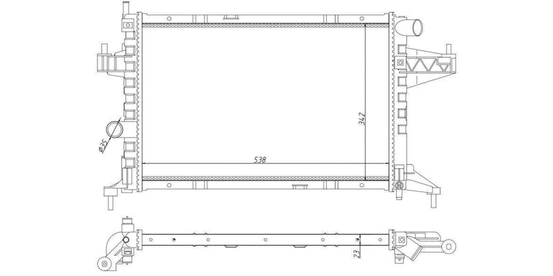 Radiator Chev Corsa 1.4I,1.6I,1.8I,Tigra C14Se,C16Se,C18Se,Z18Xe 2002-2011 at Modern Auto Parts!