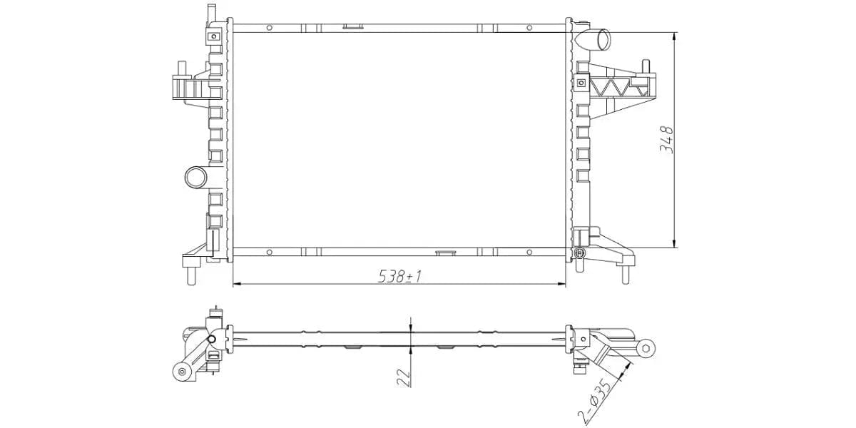 Radiator Chev Corsa 1.4I Ldv,1.6I,1.8I,Kadett,Tigra C14/C16/C18Se,Z18Xe 2002-2011 at Modern Auto Parts!