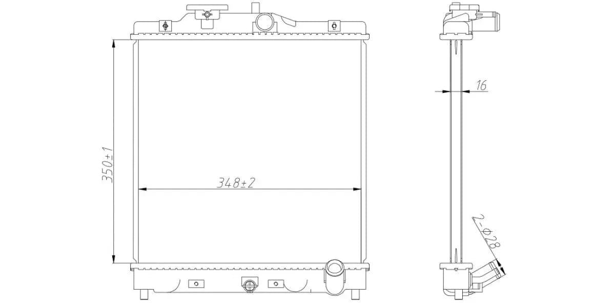 Radiator Honda 150 Sohc,150I,160E Dohc,160I Dohc D15B3,D16A9 1992-2001 at Modern Auto Parts!