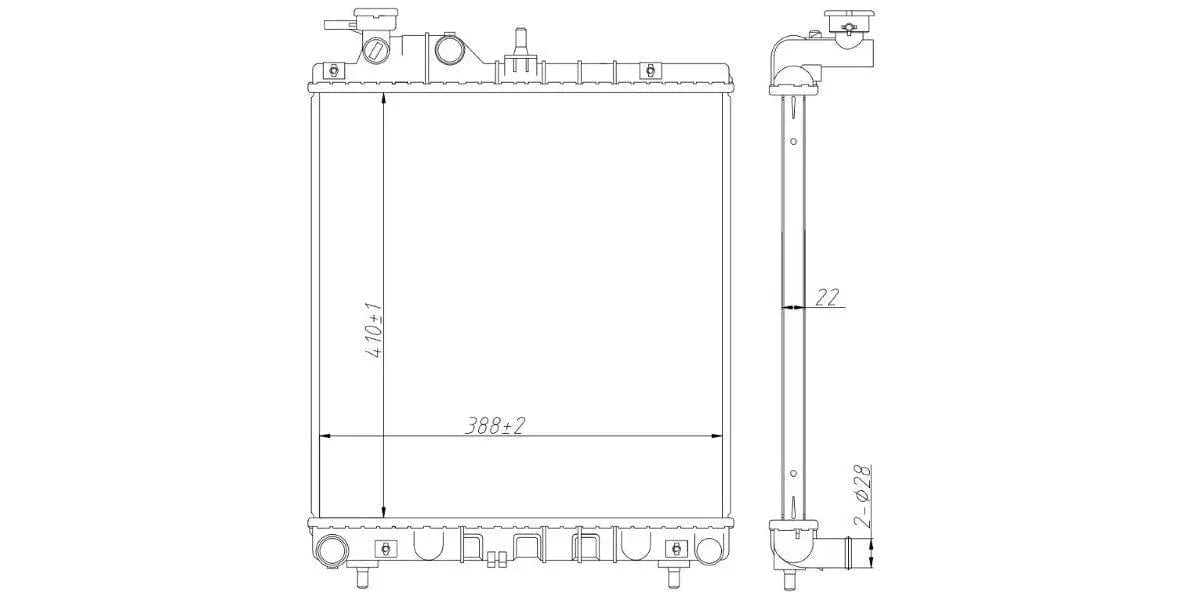 Radiator Hyundai Atos( Neptune ) b4104802 ~Modern Auto Parts!