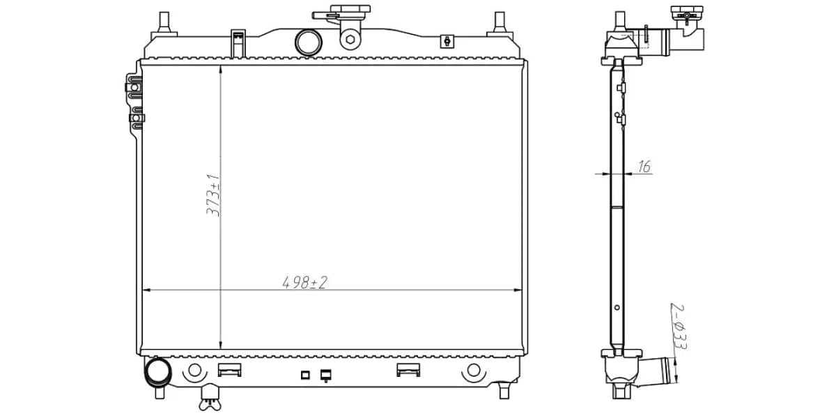 Radiator Hyundai Getz 1.3,1.4,1.6 G4Ea,G4Ee,G4Ed 2003-2012 at Modern Auto Parts!
