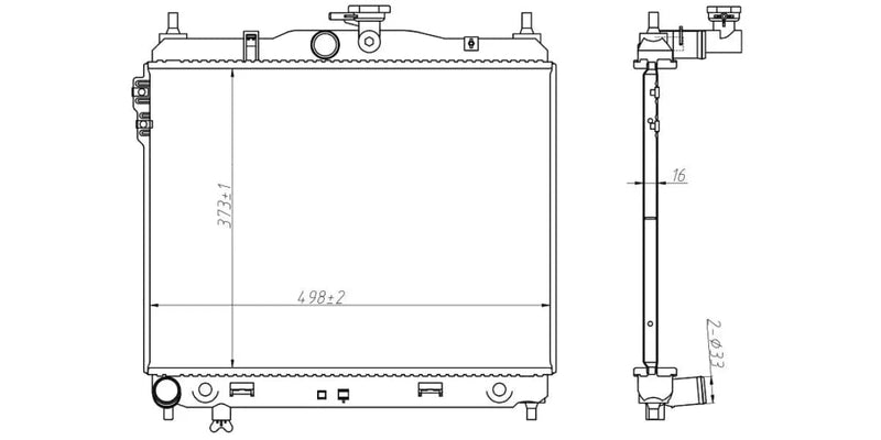 Radiator Hyundai Getz 1.3,1.4,1.6 G4Ea,G4Ee,G4Ed 2003-2012 at Modern Auto Parts!