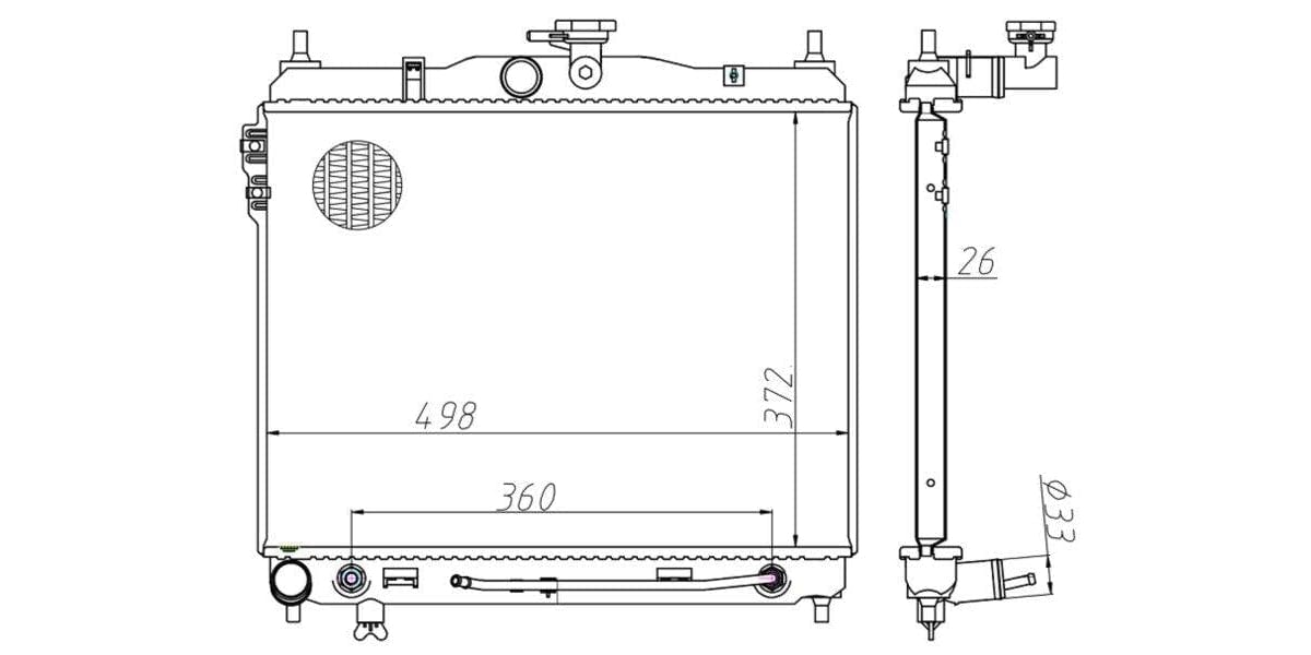 Radiator Hyundai Getz 1.3,1.4,1.6 G4Ea,G4Ee,G4Ed 2003-2012 at Modern Auto Parts!
