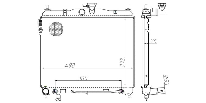 Radiator Hyundai Getz 1.3,1.4,1.6 G4Ea,G4Ee,G4Ed 2003-2012 at Modern Auto Parts!